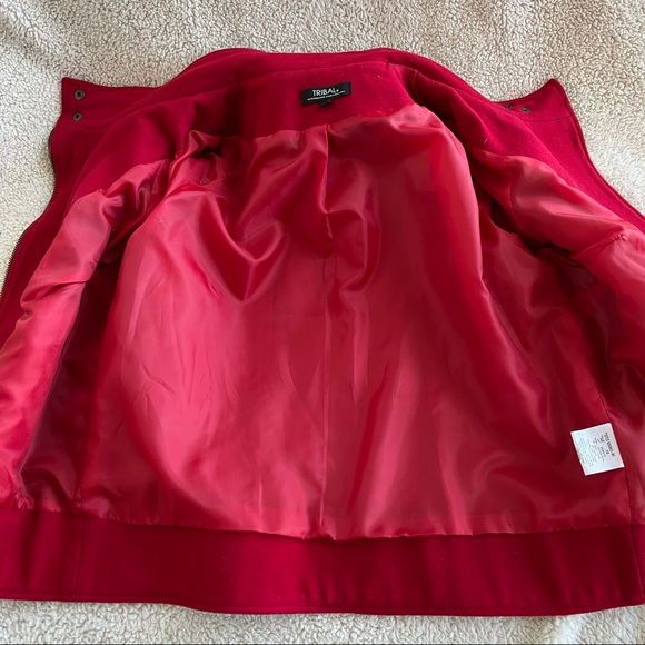 Tribal stunning! Front zip 3/4 sleeve wool jacket 10 - Picture 4 of 11